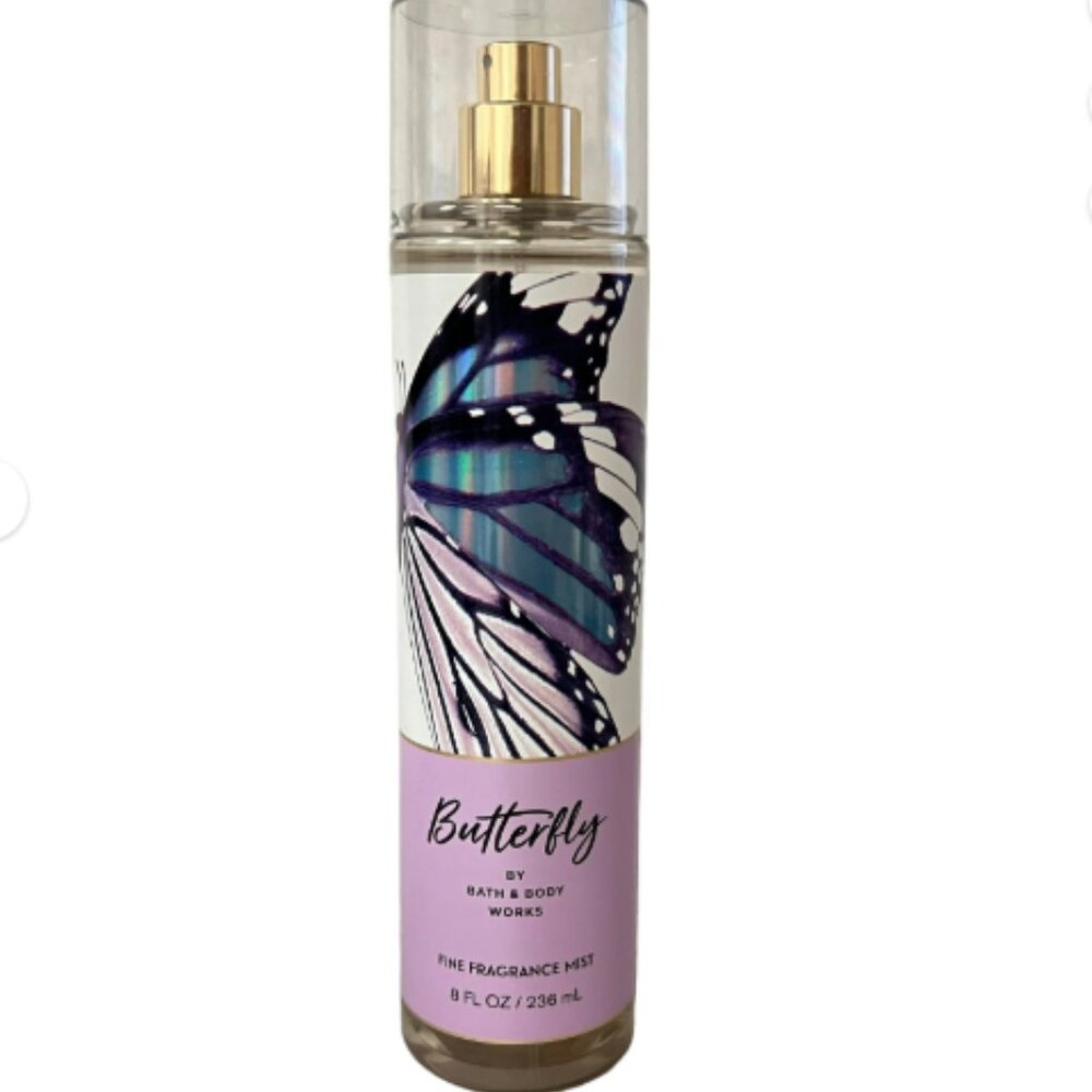 NWT Bath & Body Works Butterfly Fine Fragrance Mist, Raspberry, Vanilla, Iris